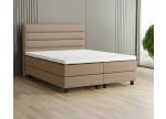 Beige 3315 Tia - 20cm Box, 120cm Kopfteil, 12cm Füße quadratisch