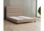 Beige 3315 Tia - 20cm Box, 120cm Kopfteil, 12cm Füße quadratisch