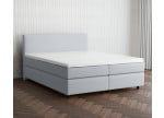 Hellgrau 5434 Loto - 30cm Box,100cm Kopfteil, 6cm Füße - Boxspringbett 160x220