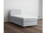 Hellgrau 5434 Loto - 30cm Box,100cm Kopfteil, 6cm Füße - Boxspringbett 130x200