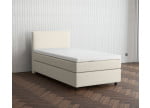 Beige 793 Loto - 30cm Box,100cm Kopfteil, 6cm Füße - Boxspringbett 130x200
