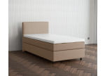 Beige 3315 Tia - 30cm Box,100cm Kopfteil, 6cm Füße - Boxspringbett 130x200
