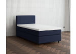 Marineblau 3920 Tia - 30cm Box,100cm Kopfteil, 6cm Füße - Boxspringbett 130x200