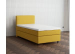 Senfgelb 5569 Tia - 30cm Box,100cm Kopfteil, 6cm Füße - Boxspringbett 130x200