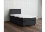 Dunkelgrau 5711 Tia - 30cm Box,100cm Kopfteil, 6cm Füße - Boxspringbett 130x200