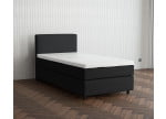 Schwarz 7006 Tia - 30cm Box,100cm Kopfteil, 6cm Füße - Boxspringbett 130x200