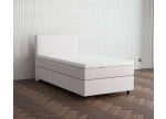 Lichtgrau 9130 Tia - 30cm Box,100cm Kopfteil, 6cm Füße - Boxspringbett 130x200
