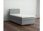 Grau 24-24 Woolyun - 30cm Box,100cm Kopfteil, 6cm Füße - Boxspringbett 130x200