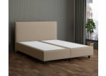 Beige 3315 Tia - 30cm Box, 100cm Kopfteil, 12cm Füße - Boxspringbett ohne Matratze 160x200