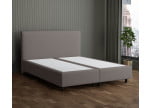 Hellgrau 5246 Tia - 30cm Box,100cm Kopfteil, 12cm Füße - Boxspringbett ohne Matratze 300x220