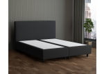 Schwarz 7006 Tia - 30cm Box,100cm Kopfteil, 12cm Füße - Boxspringbett ohne Matratze 300x220