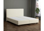 Ecru 135-135 Woolyun - 30cm Box,100cm Kopfteil, 12cm Füße - Boxspringbett ohne Matratze 180x220
