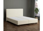 Ecru 135-135 Woolyun - 30cm Box,100cm Kopfteil, 12cm Füße - Boxspringbett ohne Matratze 300x220