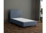 Dunkelgrau 5311 Loto - 30cm Box,100cm Kopfteil, 12cm Füße - Boxspringbett ohne Matratze 100x200