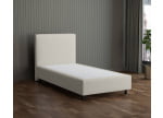 Cremeweiß 3906 Tia - 30cm Box,100cm Kopfteil, 12cm Füße - Boxspringbett ohne Matratze 100x200