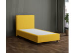 Senfgelb 5569 Tia - 30cm Box,100cm Kopfteil, 12cm Füße - Boxspringbett ohne Matratze 100x200