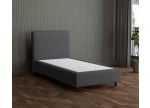 Dunkelgrau 5711 Tia - 30cm Box,100cm Kopfteil, 12cm Füße - Boxspringbett ohne Matratze 70x200