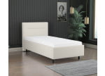 Cremeweiß 3906 Tia - 30cm Rahmen,100cm Kopfteil, 12cm Füße - Polsterbett 90x210