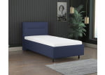 Marineblau 3920 Tia - 30cm Rahmen,100cm Kopfteil, 12cm Füße - Polsterbett 90x210