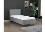Hellgrau 5246 Tia - 30cm Rahmen,100cm Kopfteil, 12cm Füße - Polsterbett 90x210