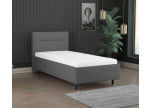 Dunkelgrau 5711 Tia - 30cm Rahmen,100cm Kopfteil, 12cm Füße - Polsterbett 90x210