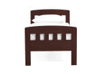 Buche wenge lackiert - Komfortbett Eins