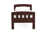 Buche wenge lackiert - Komfortbett Eins