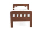 Buche walnuss lackiert - Komfortbett Eins
