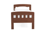 Buche walnuss lackiert - Komfortbett Eins