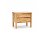 Nachttisch - 2 Schubladen - Wildeiche