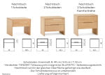 Option: Nachttisch mit 1 Schublade oder 2 Schubladen