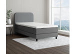 Hellgrau 5246 Tia - 15cm Box,100cm Kopfteil, 12cm Füße