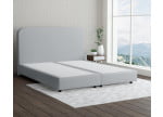 Hellgrau 5434 Loto - 20cm Box,100cm Kopfteil, 6cm Füße - Boxspringbett ohne Matratze