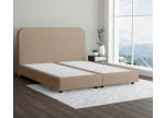 Beige 3315 Tia - 20cm Box,100cm Kopfteil, 6cm Füße - Boxspringbett ohne Matratze