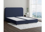 Marineblau 3920 Tia - 20cm Box,100cm Kopfteil, 6cm Füße - Boxspringbett ohne Matratze
