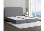 Hellgrau 5246 Tia - 20cm Box,100cm Kopfteil, 6cm Füße - Boxspringbett ohne Matratze