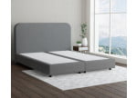 Hellgrau 5246 Tia - 20cm Box,100cm Kopfteil, 6cm Füße - Boxspringbett ohne Matratze