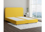 Senfgelb 5569 Tia - 20cm Box,100cm Kopfteil, 6cm Füße - Boxspringbett ohne Matratze