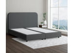 Dunkelgrau 5711 Tia - 20cm Box,100cm Kopfteil, 6cm Füße - Boxspringbett ohne Matratze