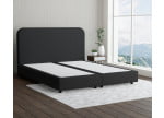 Schwarz 7006 Tia - 20cm Box,100cm Kopfteil, 6cm Füße - Boxspringbett ohne Matratze