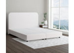 Lichtgrau 9130 Tia - 20cm Box,100cm Kopfteil, 6cm Füße - Boxspringbett ohne Matratze