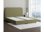 Grüngelb 9636 Tia - 20cm Box,100cm Kopfteil, 6cm Füße - Boxspringbett ohne Matratze