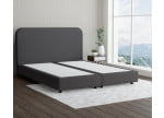 Anthrazit 09-24 Woolyun - 20cm Box,100cm Kopfteil, 6cm Füße - Boxspringbett ohne Matratze