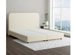 Ecru 135-135 Woolyun - 20cm Box,100cm Kopfteil, 6cm Füße - Boxspringbett ohne Matratze