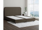 Taupe 18-72 Woolyun - 20cm Box,100cm Kopfteil, 6cm Füße - Boxspringbett ohne Matratze