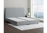 Grau 24-24 Woolyun - 20cm Box,100cm Kopfteil, 6cm Füße - Boxspringbett ohne Matratze