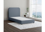 Dunkelgrau 5311 - 20cm Box,100cm Kopfteil, 6cm Füße - Boxspringbett ohne Matratze