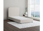 Cremeweiß 3906 Tia - 20cm Box,100cm Kopfteil, 6cm Füße - Boxspringbett ohne Matratze