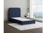 Marineblau 3920 Tia - 20cm Box,100cm Kopfteil, 6cm Füße - Boxspringbett ohne Matratze