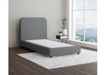 Hellgrau 5246 Tia - 20cm Box,100cm Kopfteil, 6cm Füße - Boxspringbett ohne Matratze